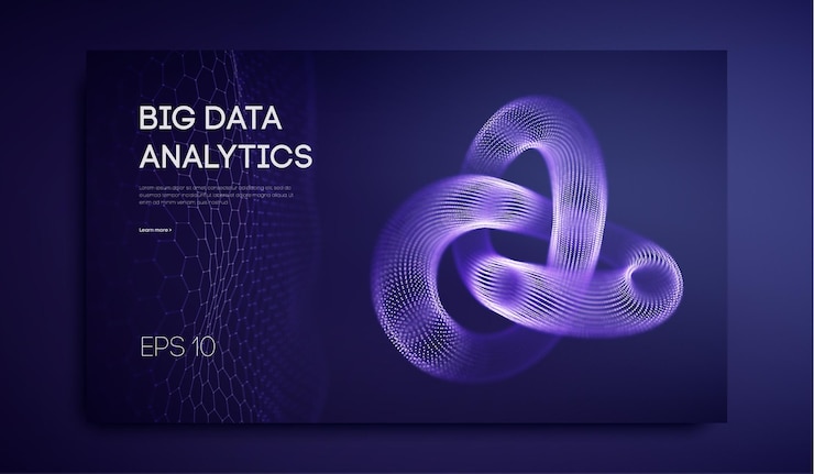 Vektor big data. business inteligence technology background. binary code algorithms deep learning virtual reality analysis. data science learning machine. artificial intelligence data research and automation