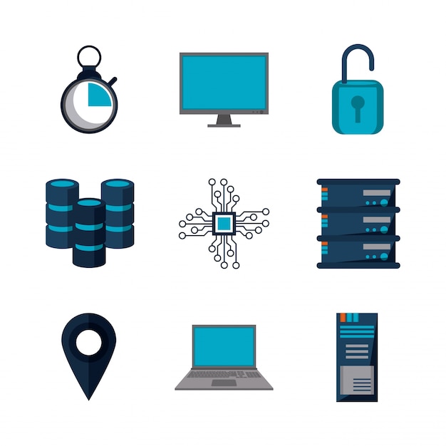 Big data teknologi ikoner