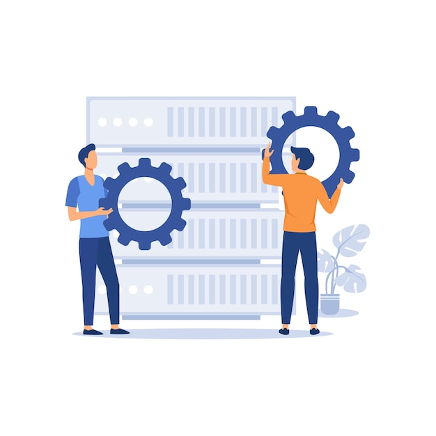 Big data tools flat modern design illustration