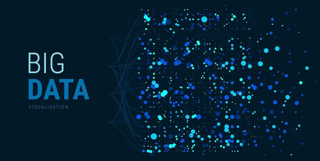 Big data visual information background Social network concept Connection vector background
