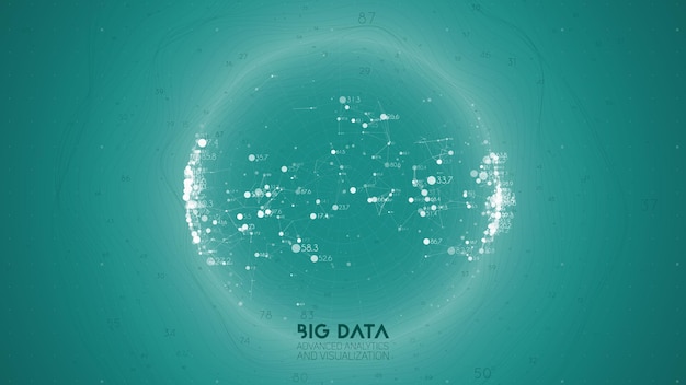 Big data visualisering. Futuristisk infografik. Information æstetisk design.