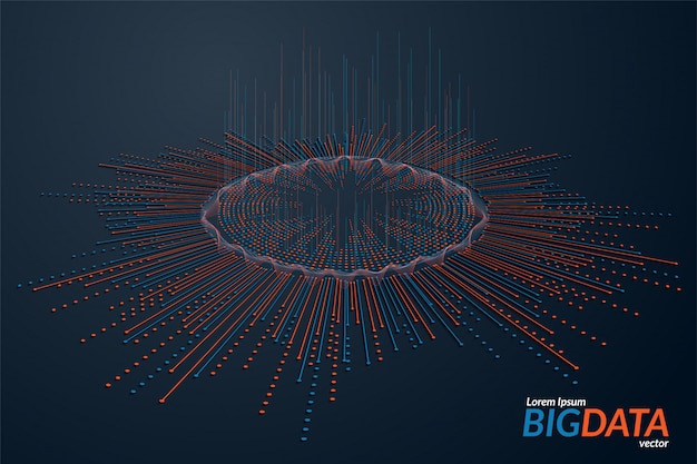 Big data visualisering. Futuristisk infografik