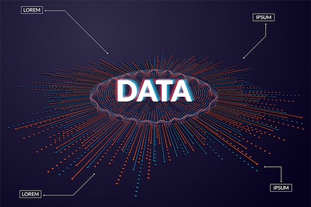 Big data visualisering. Futuristisk infografik