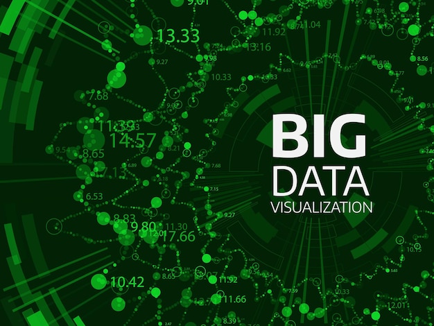 Big data visualization Futuristic vector backgroundIntricate data threads graphic Social network or business analytics representation