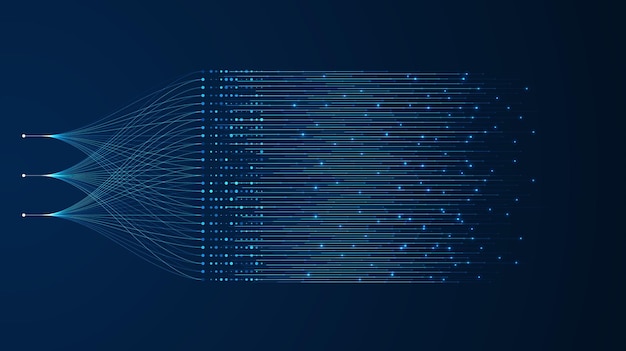 Big data visualization Social network financial analysis of complex databases Data mining Vector technology background Information analytics concept