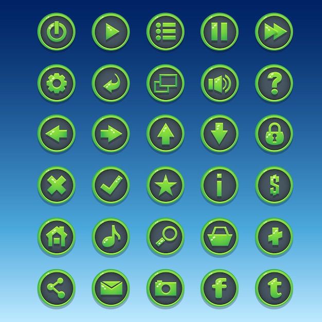 big kit of round buttons with different images