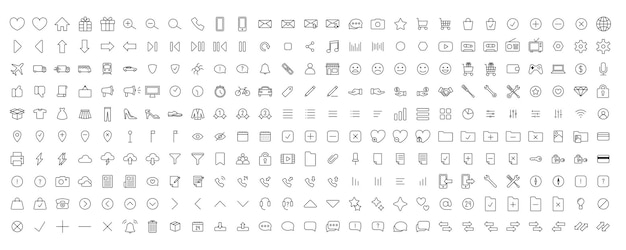 Big set a lot of different vector icons for business, ecommerce, finance, accounting