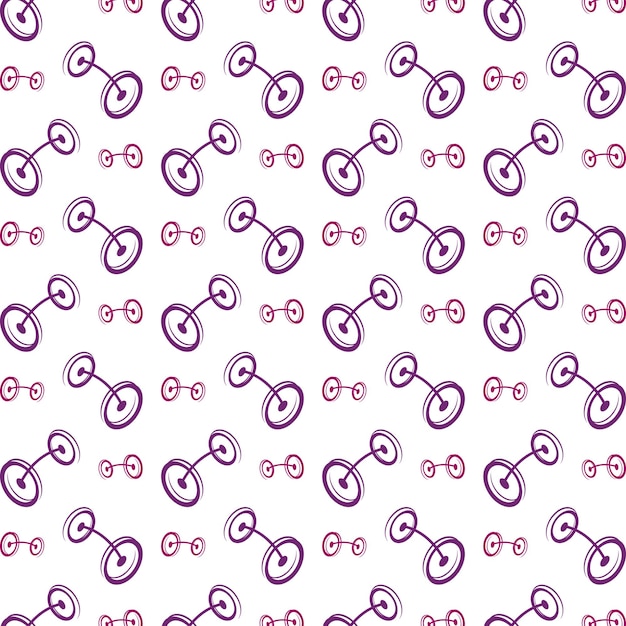 Bike handy trendy multicolor repeating pattern vector illustration background design
