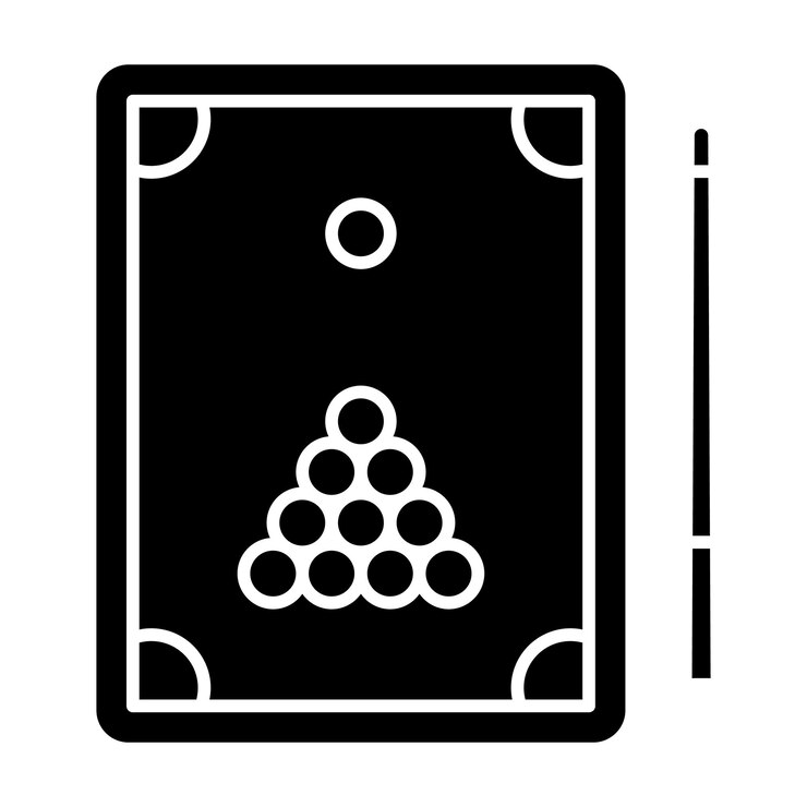 Vektör billiards glyph solid black illustration