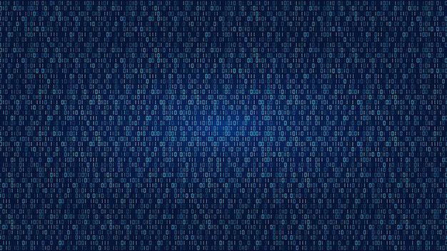 Binary code Computer data background Number matrix hack Cyber security screen Software encode Digital futuristic backdrop One and zero encryption coding Vector pattern texture