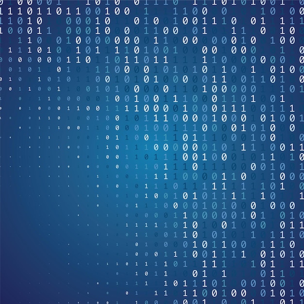 Binary code digital technology background made with zeros and ones