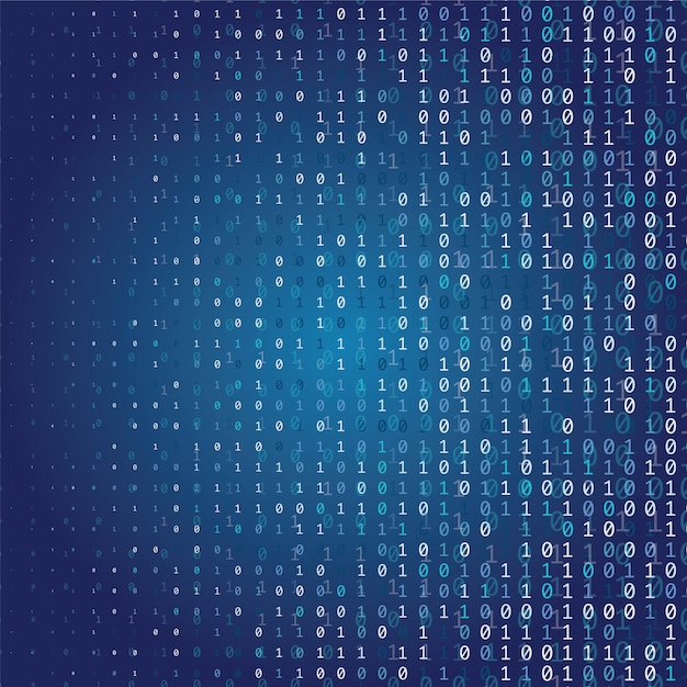 Binary code digital technology background made with zeros and ones