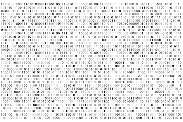 Binary Code Matrix Binary words vector background Tech data analysis vector Background