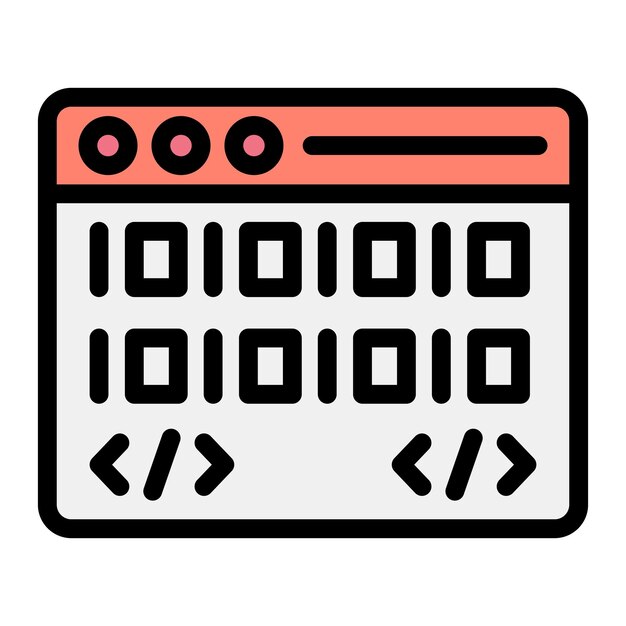 Binary code Vector Icon Design Illustration