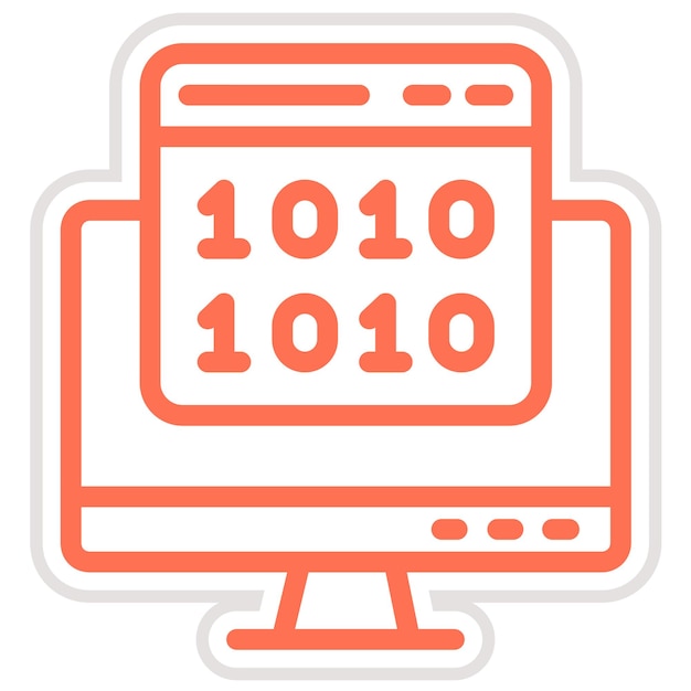 Binary code Vector Icon Design Illustration