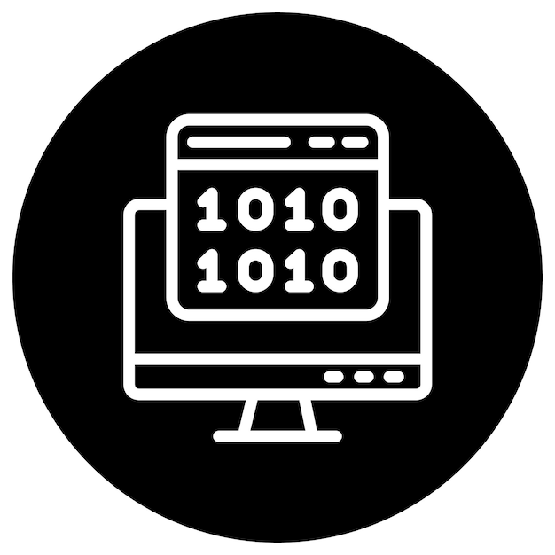 Binary code Vector Icon Design Illustration