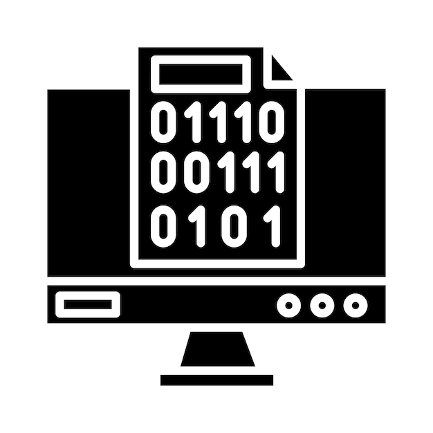 Binary Code Vector Illustration Style