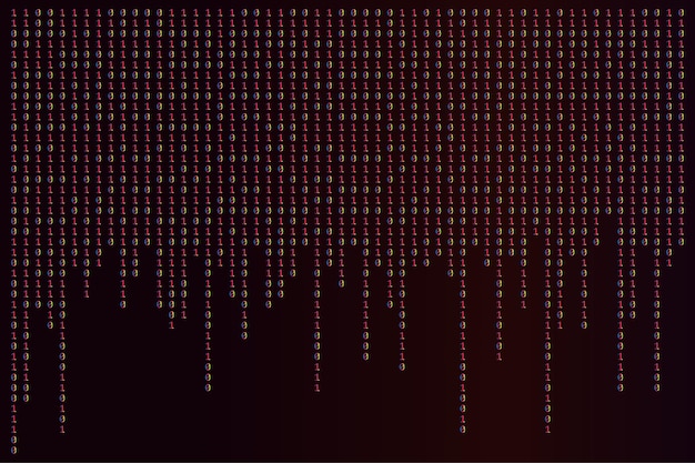 Binary code zero one abstract matrix white background with binary computer code