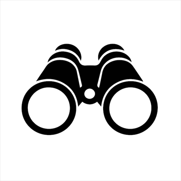Binoculars icon silhouette illustration white background