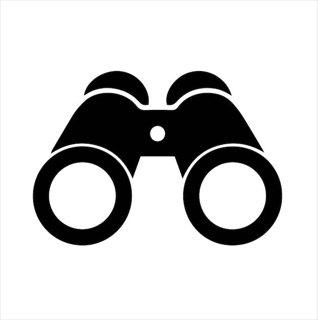 Binoculars icon silhouette illustration white background