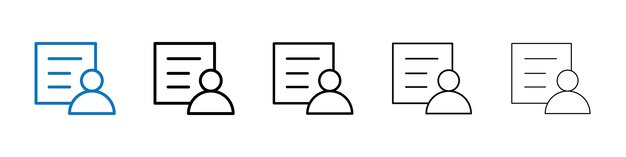Biography icon Outline vector logo for web ui