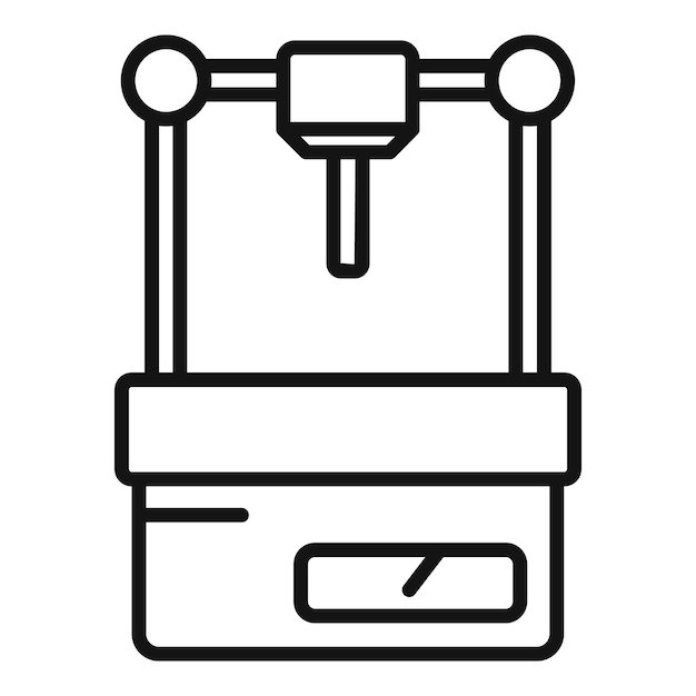 Biomedical printer icon outline vector Bioprinting anatomy