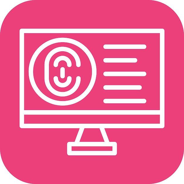biometric computer icon vector image can be used for biometrics