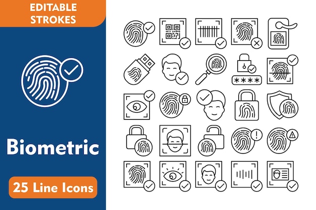 Biometric Security Icons