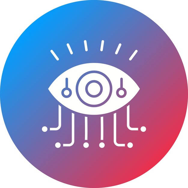 bionic eye icon vector image can be used for virtual reality