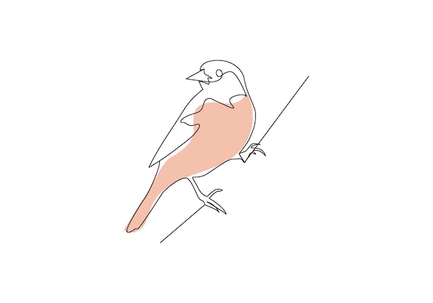 birds in continuous line art drawing animal bird flying continuous outline