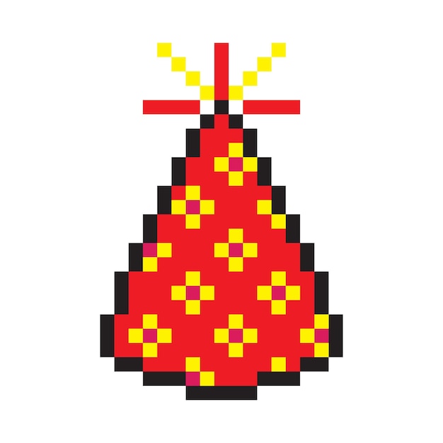Birthday party hat pixel art