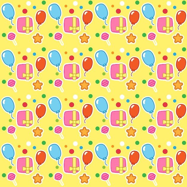Birthday pattern with gift boxes