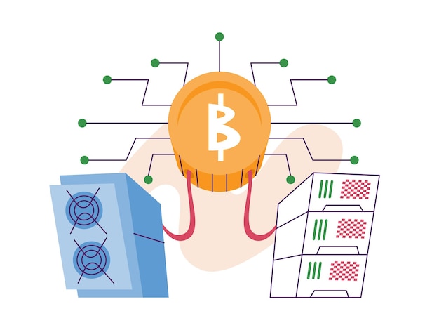 bitcoin connected to servers and blockchain