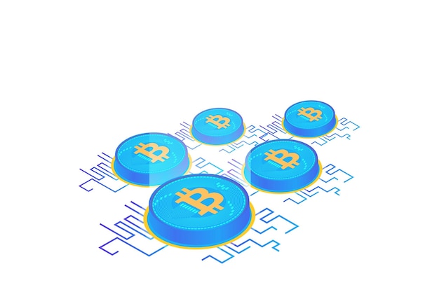 Bitcoin Cryptocurrencies Isometric