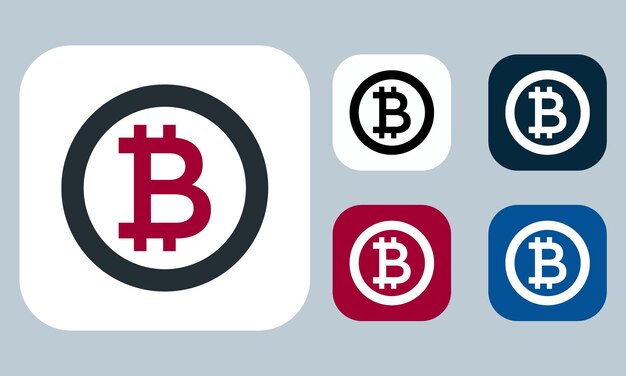 Bitcoin icon vector illustration