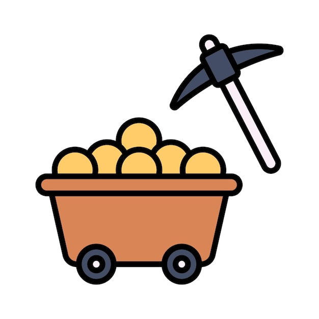 bitcoin mining vector design in modern customizable style