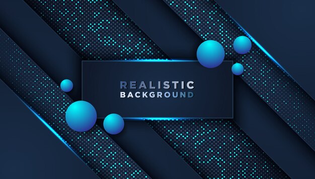 Blå Abstrakt Dimension Sort Baggrund