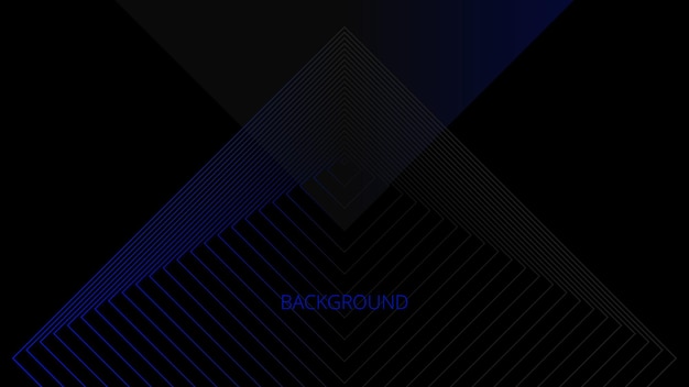 black abstract background with blue square and triangular pattern pyramid shape