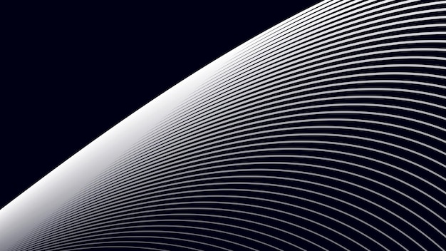black abstract background with curve line for backdrop or presentation