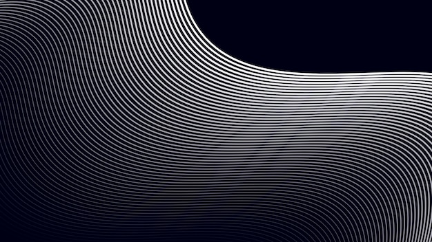Black abstract background with curve line for backdrop or presentation