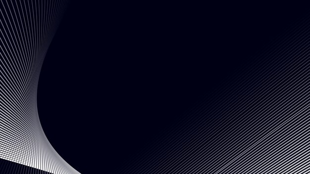 Black abstract background with curve line for backdrop or presentation