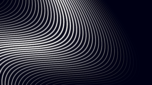 black abstract background with curve line for backdrop or presentation