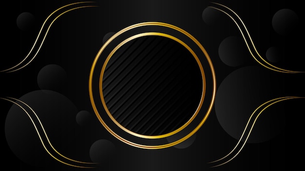Black and Gold Premium Background Creative Flyer Premium Luxury Template Cool Anniversary Card