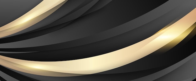 black and gold vector gradient abstract banner design graphic design element modern style concept for background banner flyer card wallpaper cover or brochure