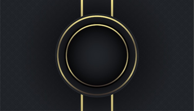 Black and gray gold color luxury abstract background with circle shape