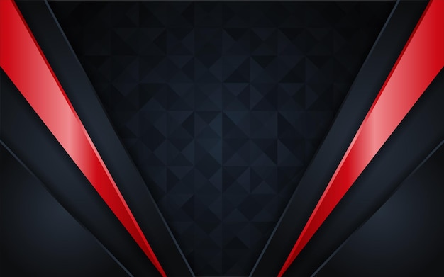 Black and red abstract background luxury shapes