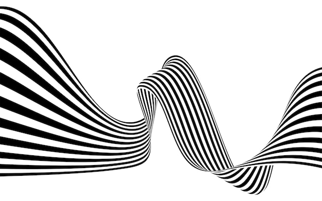 Black and white abstract perspective line stripes copy space