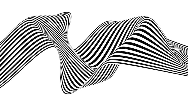 Black and white abstract perspective line stripes copy space