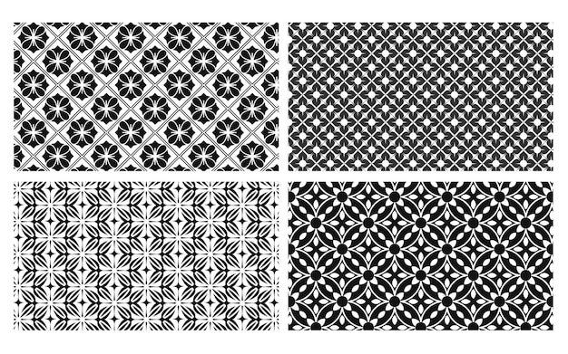 Black and white abstract Samelses pattern background