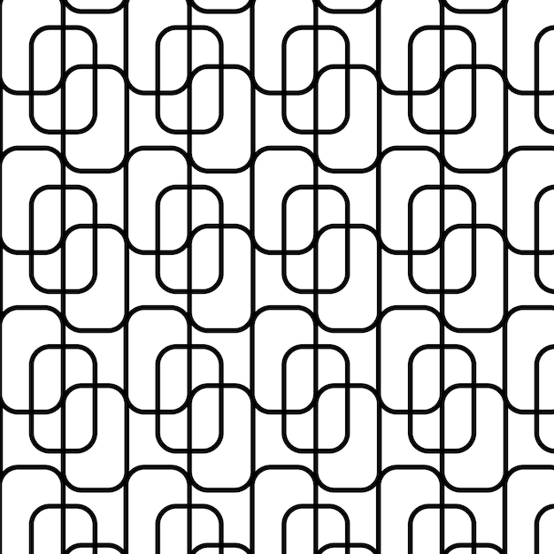 Black and white geometric pattern repeating abstract background